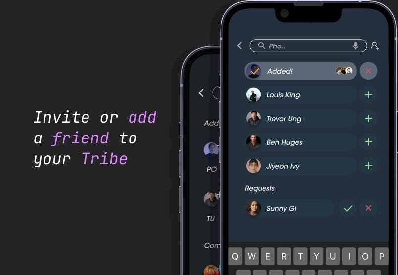 Invite or add a friend to your Tribe