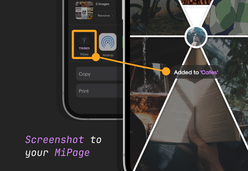 Screenshot to your MiPage