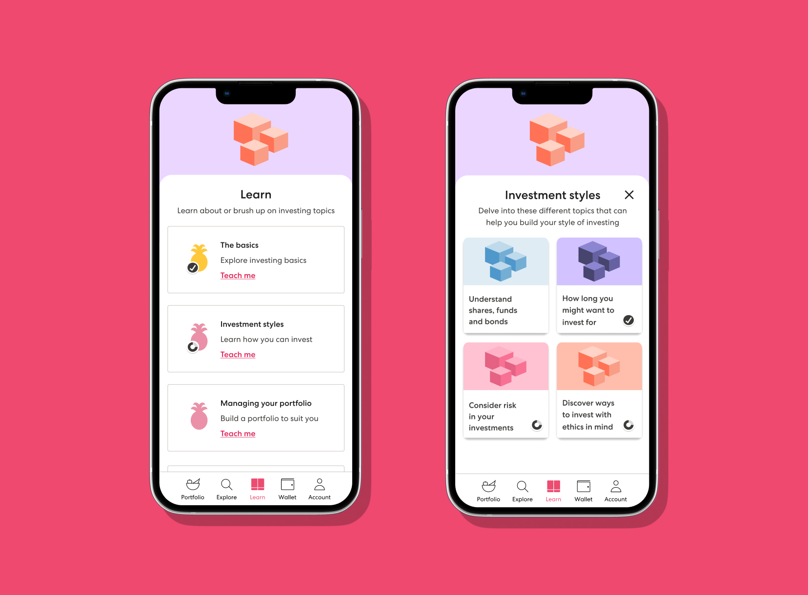 Sharesies investment platform screens